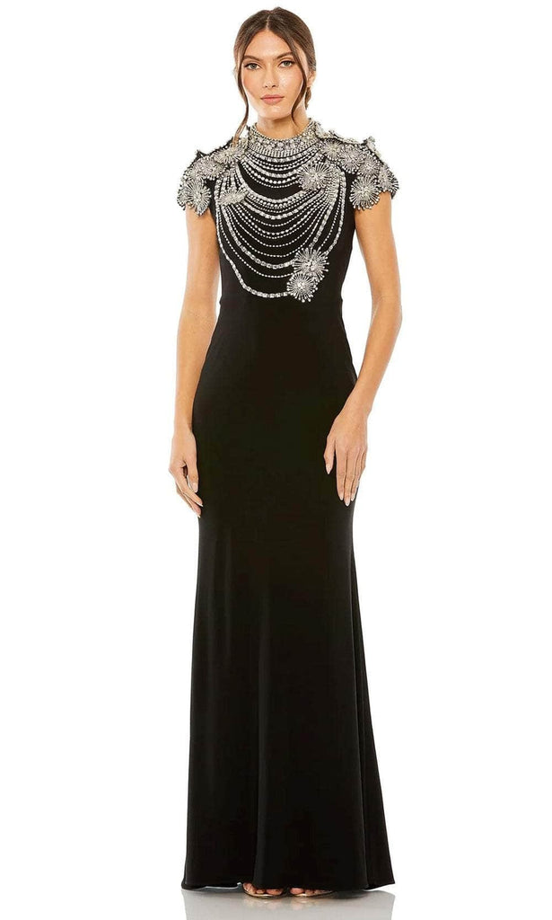 mac duggal beaded tank dress Embellished Crepe Column Gown - Black listing:42d52b26-ca8b-49aa-a809-7822a23986ee