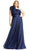Mac Duggal 49171F - Ruffled One Shoulder Formal Gown Special Occasion Dress 12 / Midnight