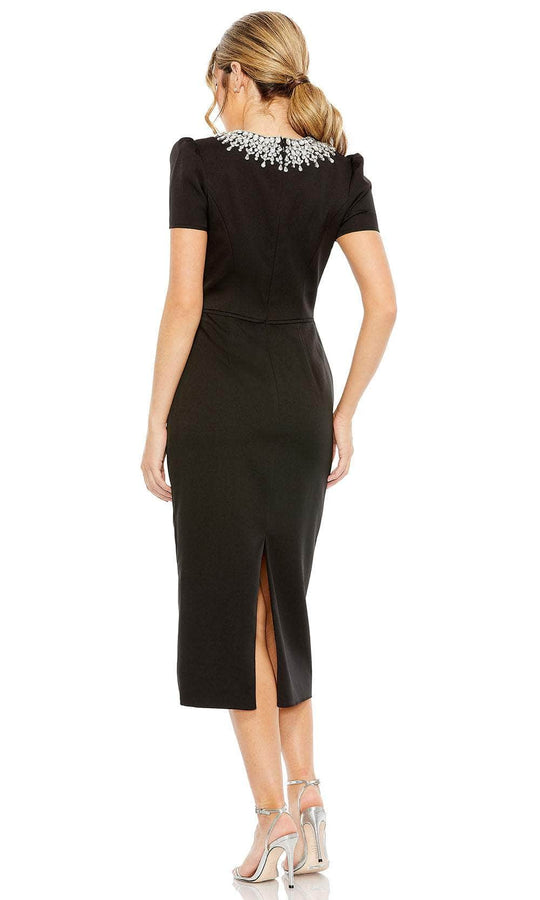 Mac Duggal 49606 - Short Sleeve Back Slit Prom Dress