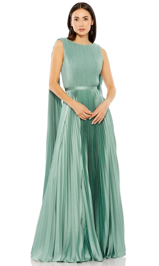 Mac Duggal 49716 - Pleated Bateau Neck Prom Dress