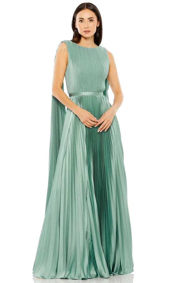Mac Duggal 49716 - Pleated Bateau Neck Prom Dress