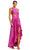 Mac Duggal 49837 - Pleated Satin Evening Dress Evening Dresses 0 / Fuchsia