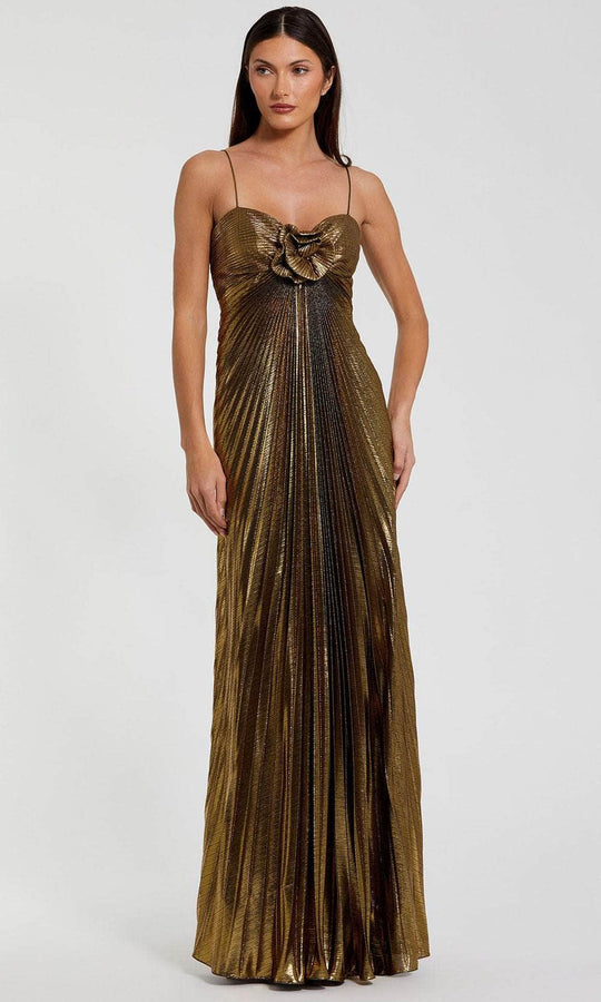 Mac Duggal 49905 - Metallic Pleated Evening Dress