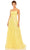 Mac Duggal 50683 - Floral Embroidered Prom Dress Special Occasion Dress 0 / Yellow
