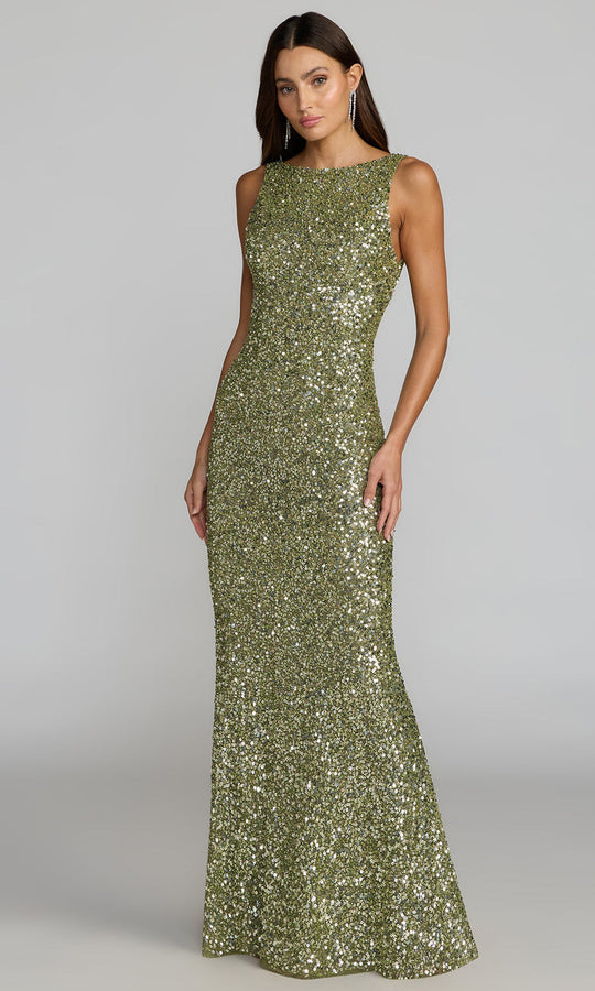 Mac Duggal 5185 - Sequined Bodice Column Prom Gown
