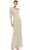 Mac Duggal 5479 - Beaded One Shoulder Evening Gown Special Occasion Dress 2 / Shimmering Gold