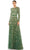 Mac Duggal 5533 - Floral Sequin A-Line Evening Dress Winter Formals and Balls 0 / Sage