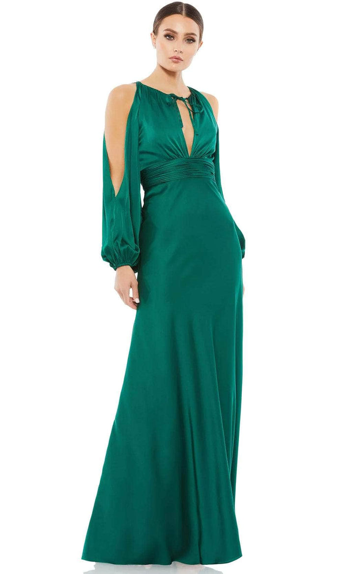 Mac Duggal 55397 - Cold Shoulder Sheath Evening Dress Mother of the Bride Dresses 0 / Emerald