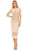 Mac Duggal 5576 - Crystal Sequin Sheath Cocktail Dress Cocktail Dresses 12 / Platinum