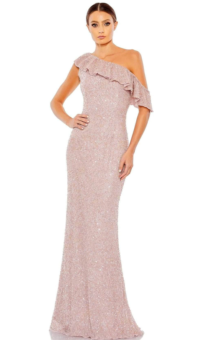 Mac Duggal 5611 - Ruffled Prom Gown Prom Dresses 0 / Mocha