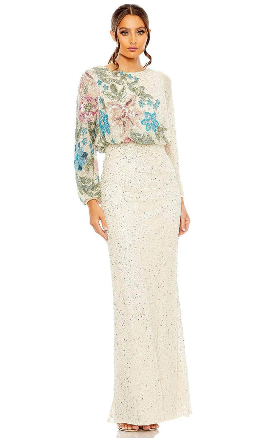 Mac Duggal 5615 - Floral Sequin Evening Gown