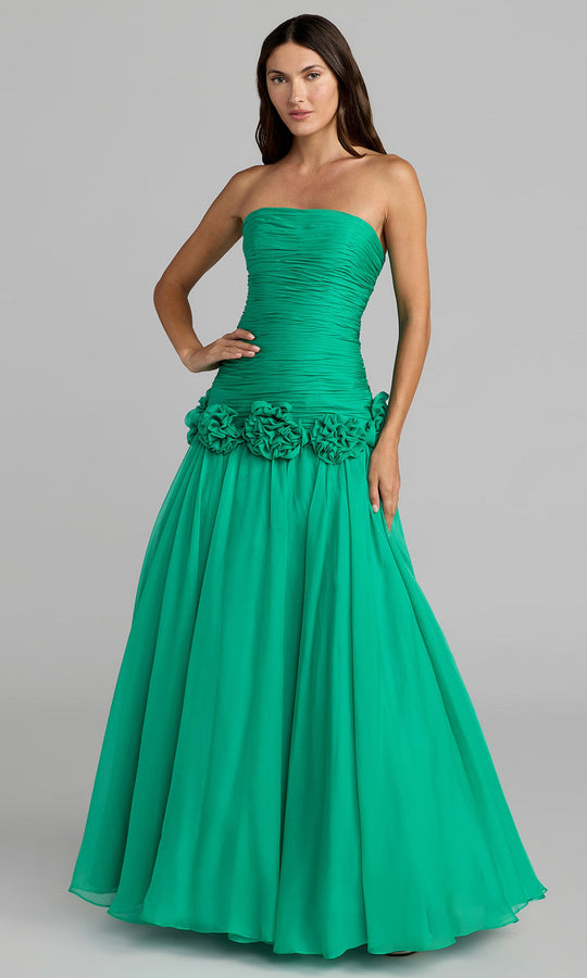 Mac Duggal 56428 - Ruched Strapless Drop Waist Evening Gown