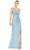 Mac Duggal 5685 - Sequin Cutout Back Evening Gown Special Occasion Dress 0 / Ice Blue