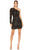 Mac Duggal 5919 - Sheer Cut Out High Slit Dress Cocktail Dresses 2 / Black