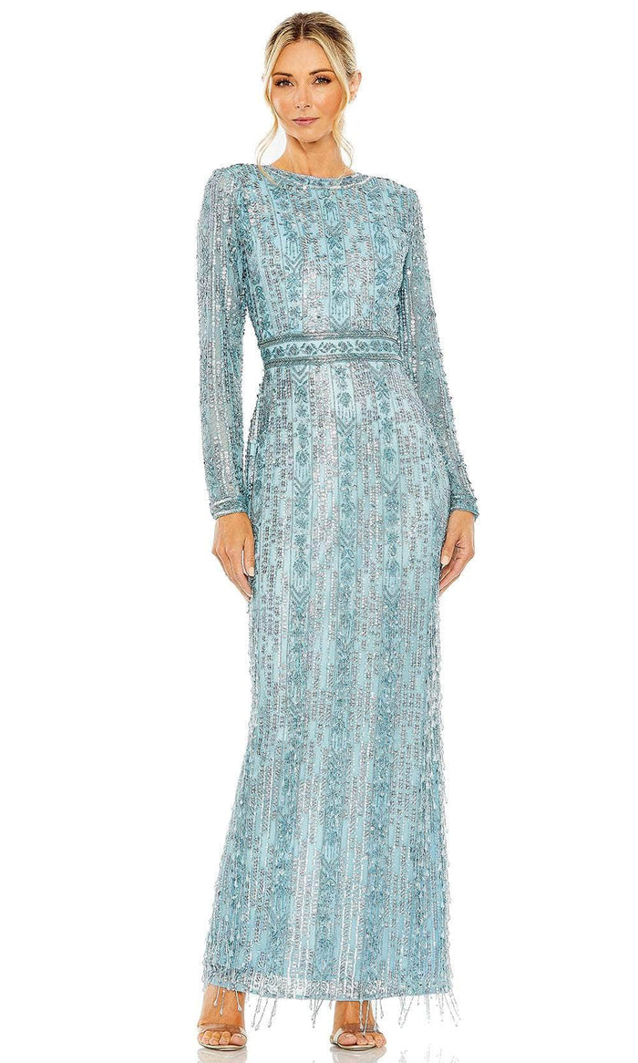 Mac Duggal 5981 - Jewel Sheath Formal Dress Special Occasion Dress 4 / French Blue