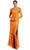 Mac Duggal 6072 - Sequin Mesh Evening Dress Evening Dresses 0 / Orange Crush