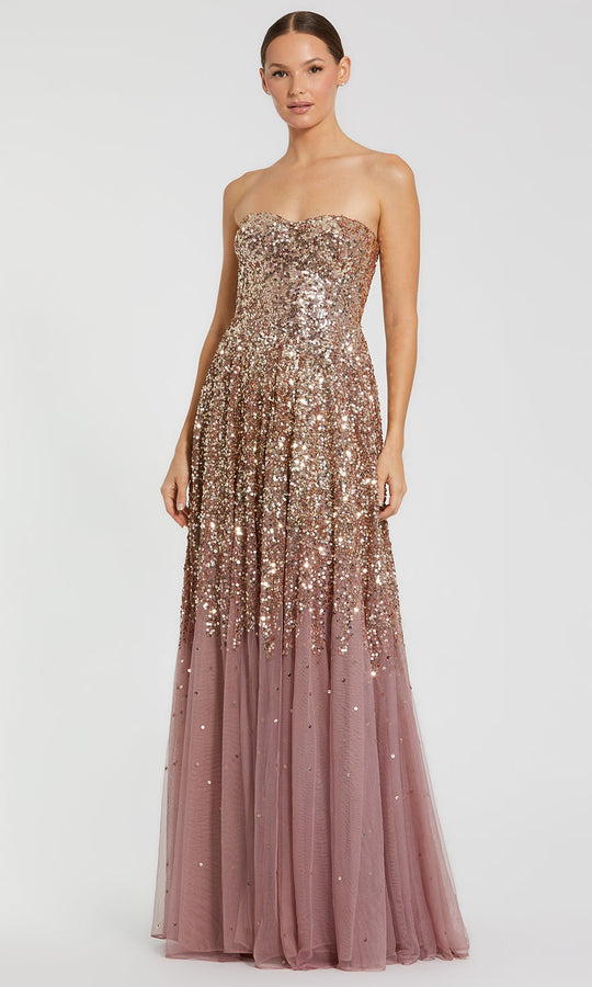Mac Duggal 6144 - Sequin Ombre Sweetheart Evening Gown
