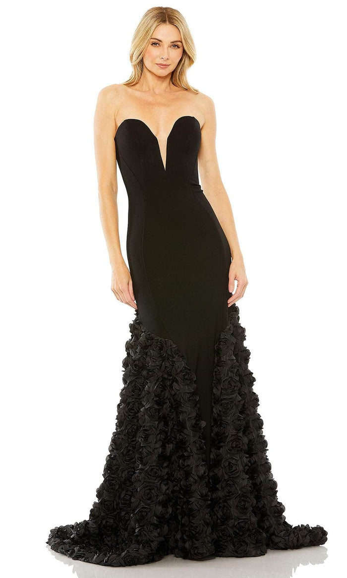 Mac Duggal 65219 - Strapless Plunging Sweetheart Neckline Prom Gown Prom Dresses 2 / Black