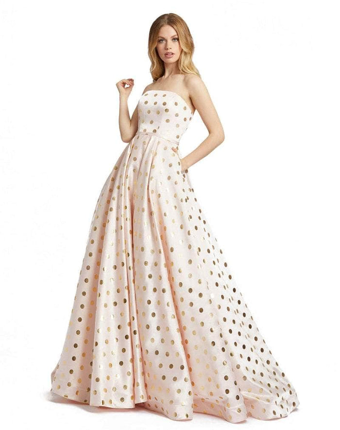 Mac Duggal 67093 - Polka dot A-Line Evening Dress Special Occasion Dress 2 / Light Pink
