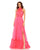Mac Duggal - 67816 High Halter Open Back A-Line Dress Prom Dresses 0 / Hot Pink