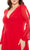 Mac Duggal 67912 - Cut-Out Detailed Long Sleeve V-Neck Long Dress Evening Dresses