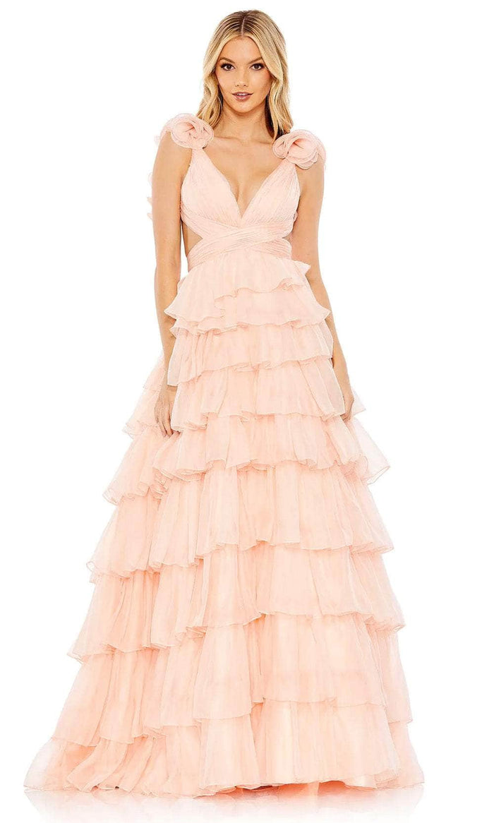 Mac Duggal 67959 - Tiered Chiffon Evening Dress Prom Dresses 0 / Blush