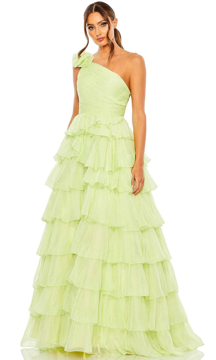 Mac Duggal 67979 - Tiered A-Line Prom Gown Prom Dresses 0 / Pistachio