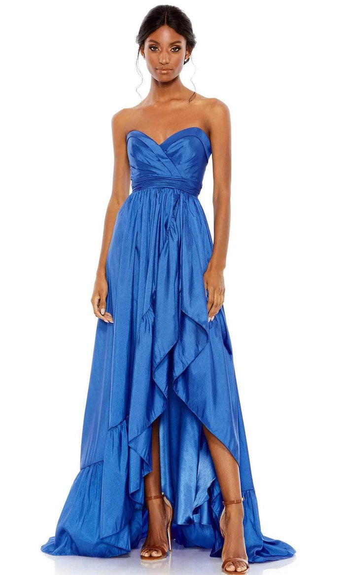 Mac Duggal 68040 - Strapless Ruched Dress Prom Dresses 0 / Sapphire