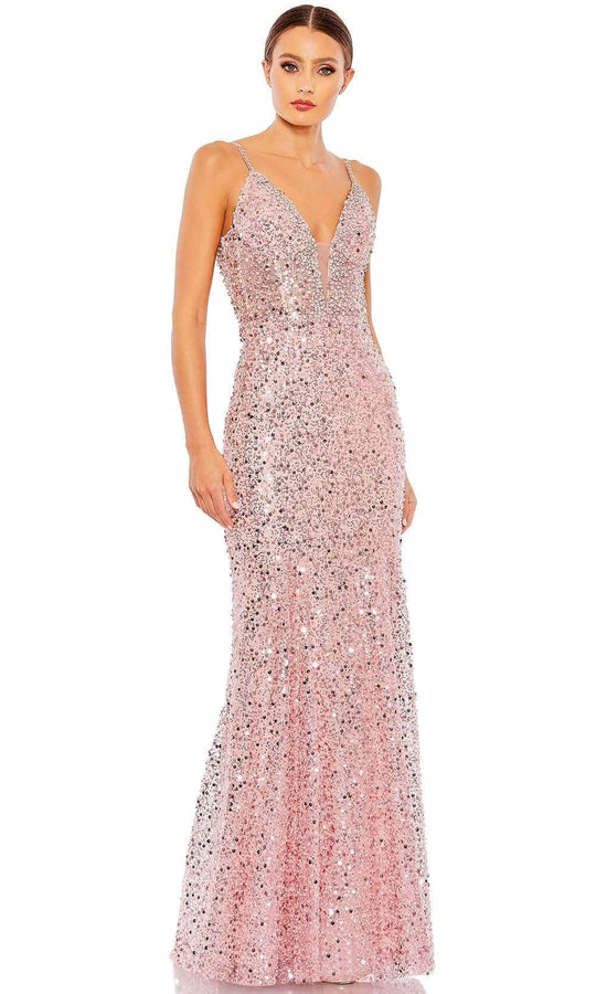 Mac Duggal 68175 - Embellished V-neckline Evening Dress