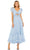 Mac Duggal 68187 - Tiered Metallic Tea Length Dress Holiday Dresses 2 / Powder Blue