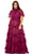 Mac Duggal 68424 - Ruffled High Neck Evening Gown Special Occasion Dress 14 / Raspberry