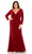 Mac Duggal 68442 - Surplice V-Neck Jersey Prom Gown Special Occasion Dress 14W / Burgundy