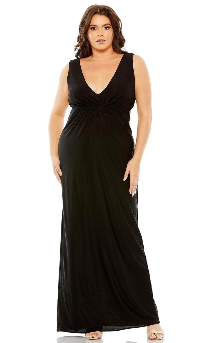 Mac Duggal 68536 - Sleeveless Back Cutout Prom Dress Prom Dresses 14W / Black
