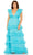 Mac Duggal 68544 - Tiered V Neck Ruffle Dress Evening Dresses
