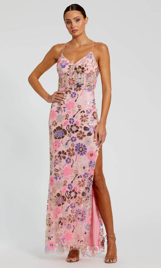 Mac Duggal 68718 - Floral Embellished Corset Bodice Prom Gown