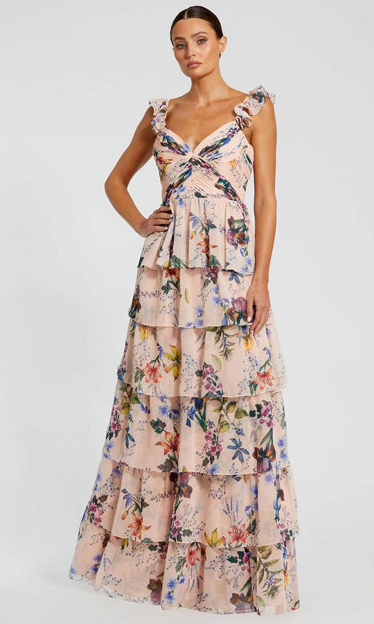 Mac Duggal 68742 - Floral Printed Chiffon Gown