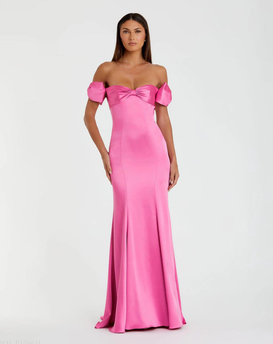 Mac Duggal 68875 - Off Shoulder Bow Bodice Mermaid Dress