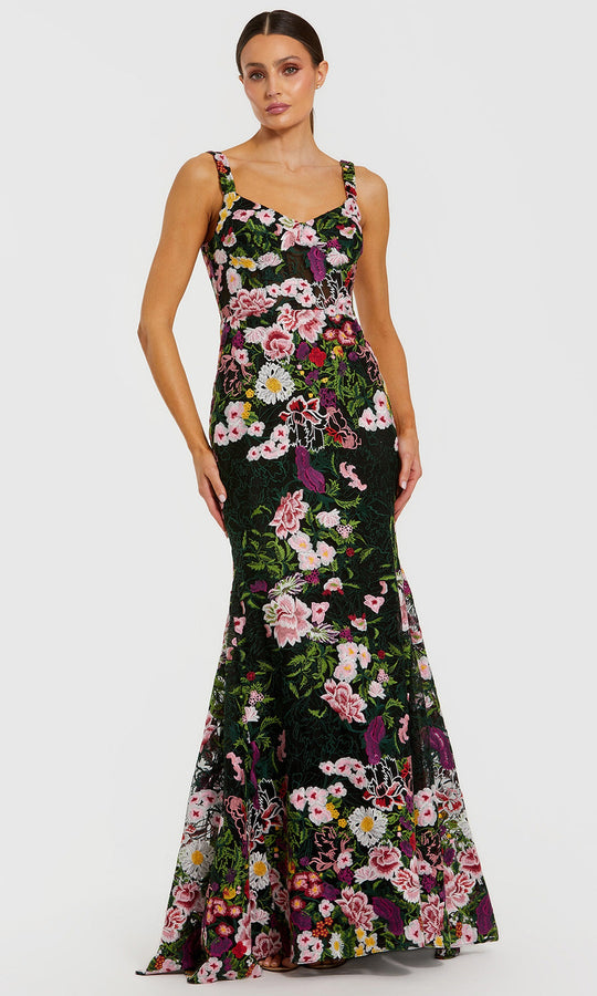 Mac Duggal 69004 - Floral Applique Sweetheart Mermaid Evening Gown