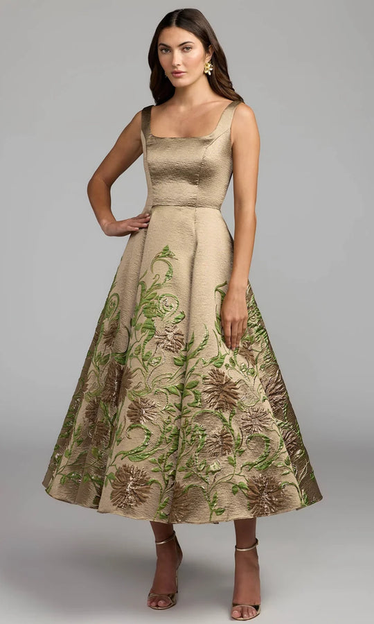 Mac Duggal 69238 - Floral Print Midi Dress