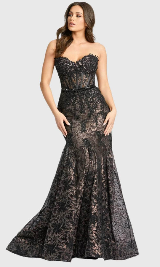 Mac Duggal 79308 - Corset Bodice Bead Embellished Prom Gown