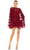 Mac Duggal 8053 - Ruffled Trapeze Cocktail Dress Special Occasion Dress 2 / Crimson