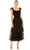 Mac Duggal 8054 - Tea Length Ruffle Tiered Dress Special Occasion Dress 2 / Black