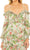 Mac Duggal 8082 - Floral Printed Cold Shoulder Tea-Length Dress Holiday Dresses