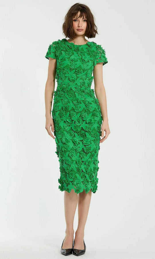 Mac Duggal 81022 - Floral Lace Applique Cap Sleeve Dress