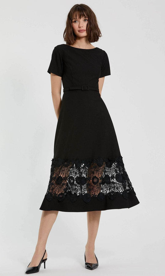 Mac Duggal 81206 - Tea-Length Crepe Dress