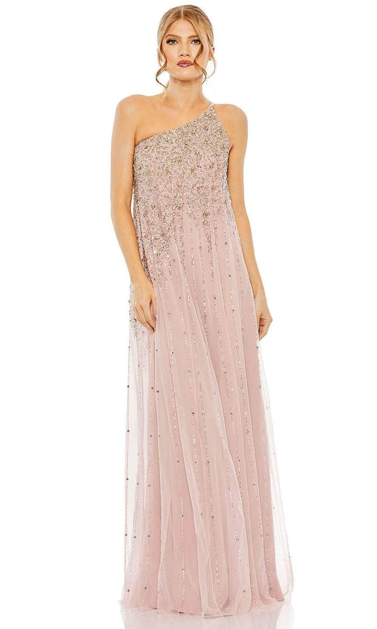 Mac Duggal 9224 - Rhinestone Embellished One-Sleeve Evening Dress