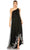Mac Duggal 9236 - Asymmetric Neck High Low Evening Gown Special Occasion Dress 2 / Black