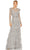 Mac Duggal 9237 - Beaded High Illusion Evening Gown Special Occasion Dress 4 / Platinum