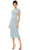 Mac Duggal 93649 - Cap Sleeve Tea-Length Cocktail Dress Cocktail Dresses 18 / Slate Blue