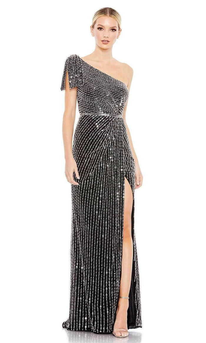 Mac Duggal - 93735 Pearl Beaded Gown Evening Dresses 0 / Black